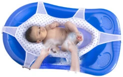 Sevibaby Dots Blauw Luxe Badhangmatje 689-7 -Bekende Babyartikelen Winkel sevibaby dots blauw luxe badhangmatje 689 7 2