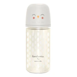 Suavinex Bonhomia Feather Beige 240 Ml Glazen Fles SXSBX5080897