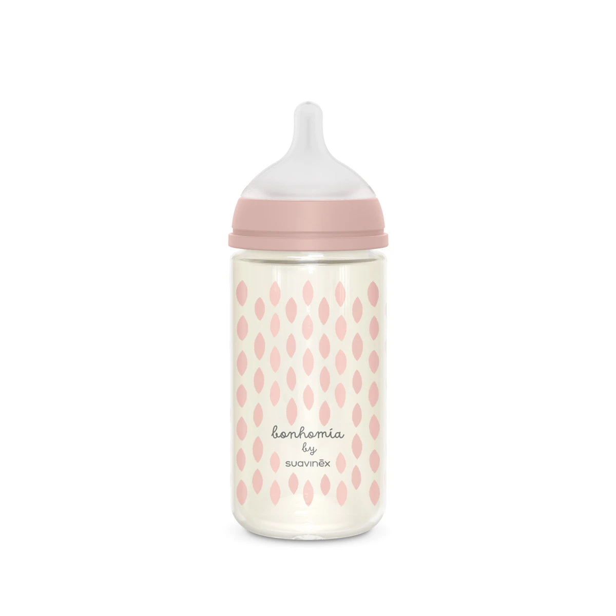 Suavinex Bonhomia Feather Pink 240 ml Glazen Fles SXSBX5079815 Suavinex Bonhomia Feather Pink 240 Ml Glazen Fles SXSBX5079815 -Bekende Babyartikelen Winkel