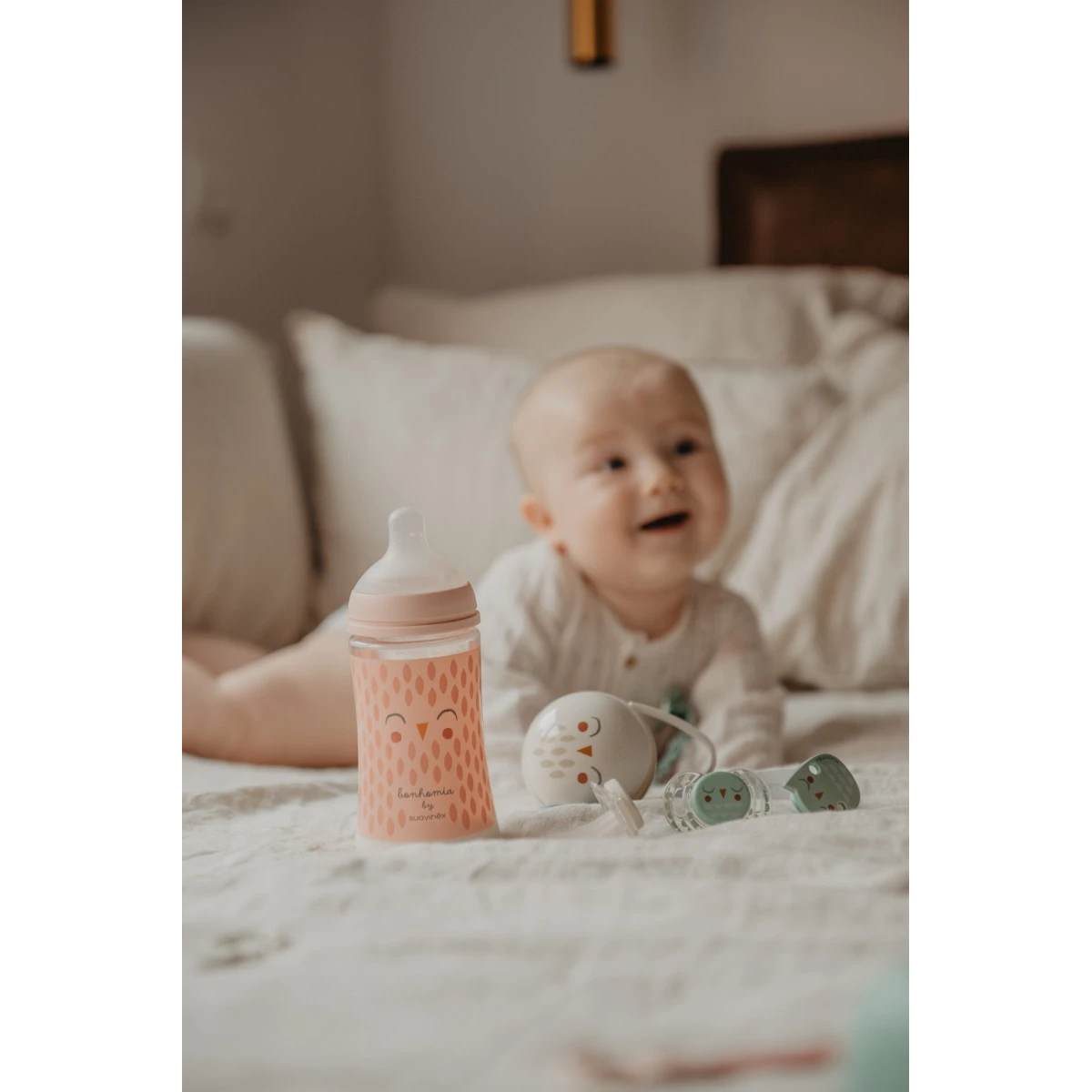 Suavinex Bonhomia Owl Beige 270 ml Fles SXSBX2079884 Suavinex Bonhomia Owl Beige 270 Ml Fles SXSBX2079884 -Bekende Babyartikelen Winkel
